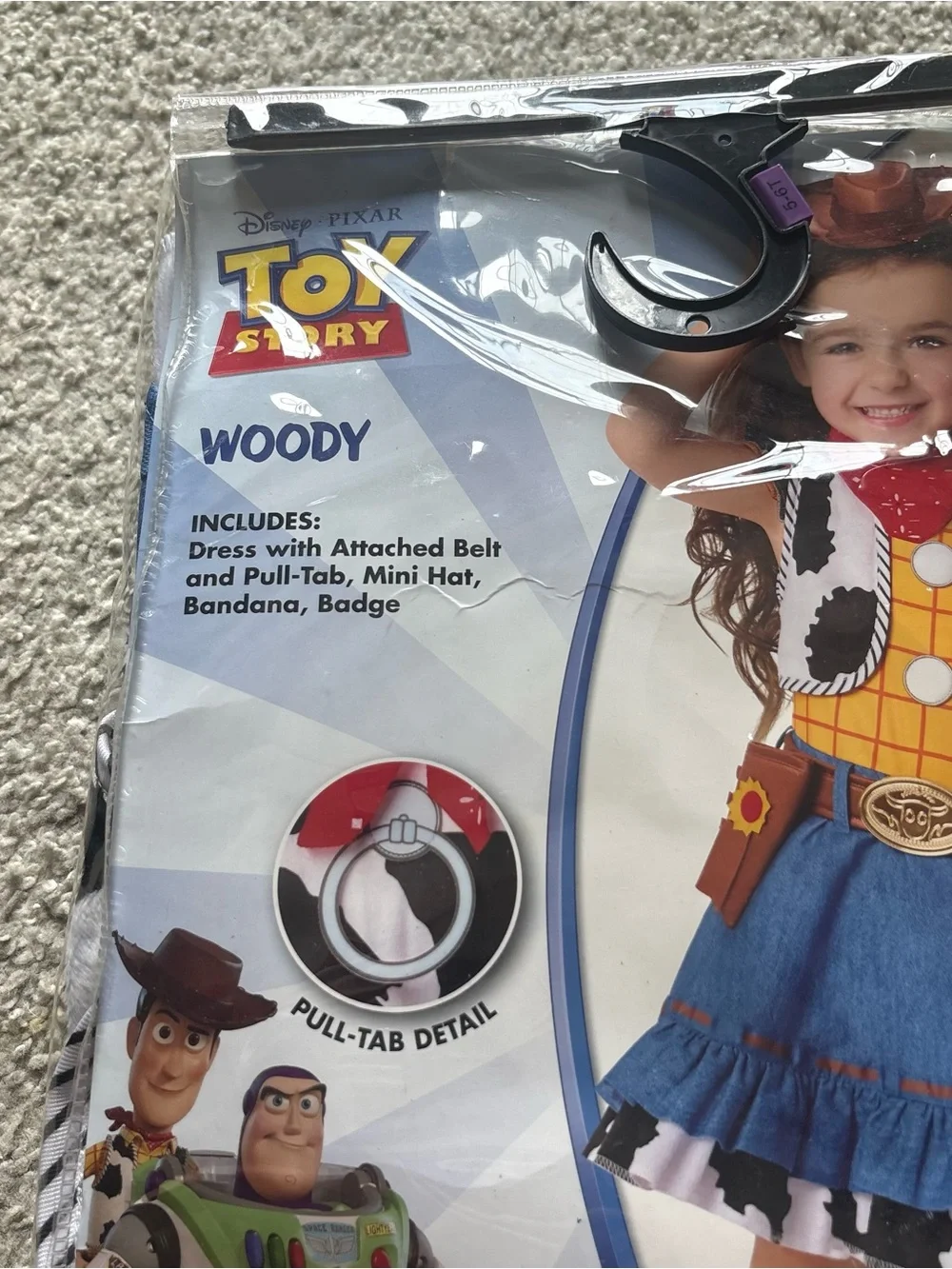 Disney Toy Story Woody Girls Dress Costume NEW 5T 6T Spirit Halloween World